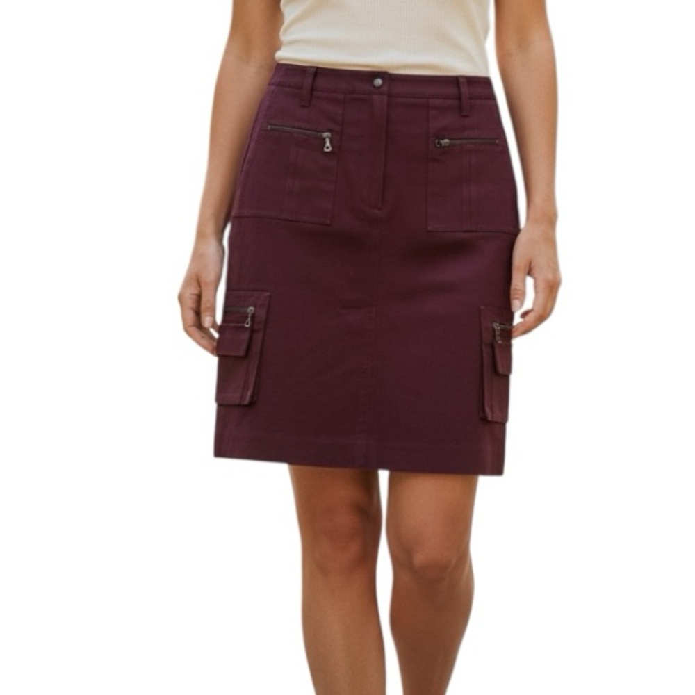 David Meister Dark Burgundy Pencil Skirt